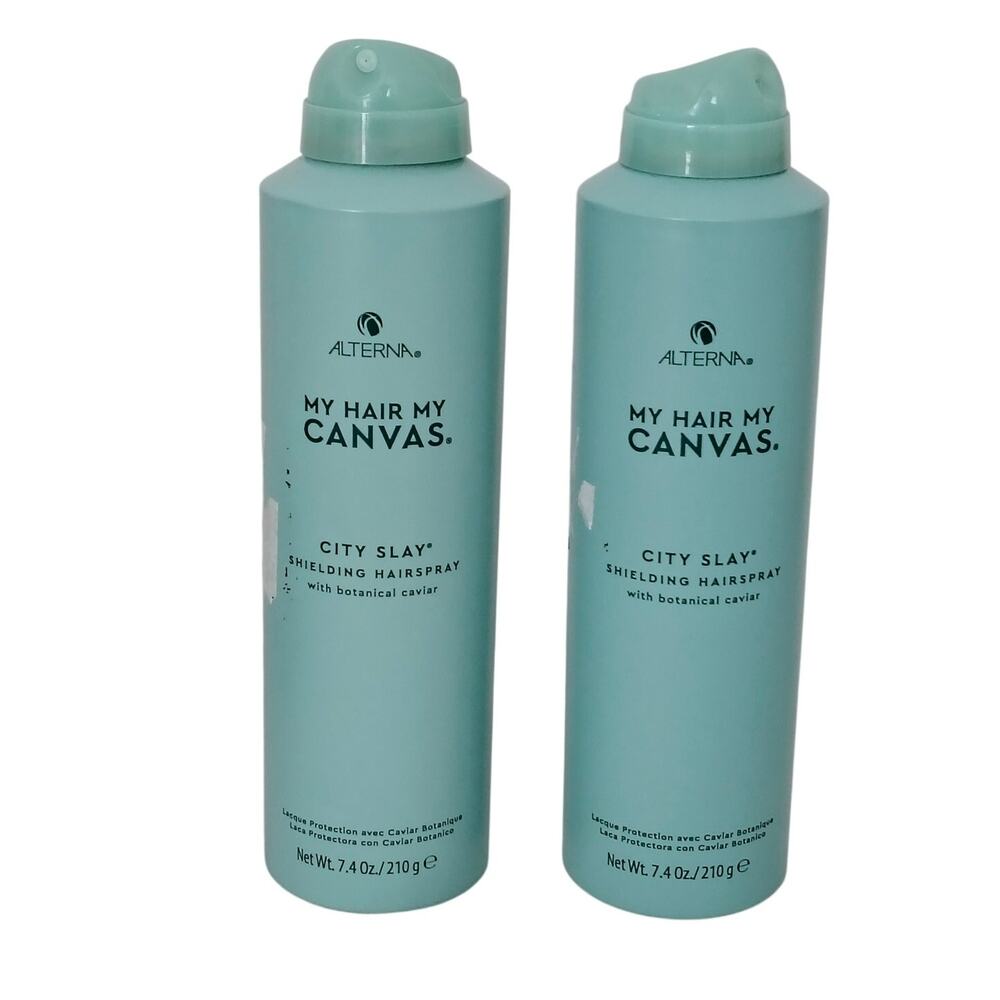 Alterna My Hair My Canvas City Slay Shielding Hairspray Caviar 7.4 oz. Lot of 2